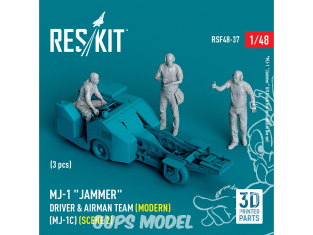 ResKit Figurine RSF48-0037 Pilote et aviateur du MJ-1 « Jammer » - Scène 2 du MJ-1C moderne - 3 pièces imprimées en 3D 1/48