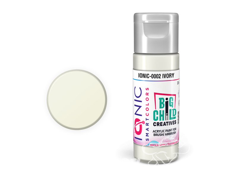 IONIC MIG peinture acrylique 0002 Ivoire - Ivory 20ml