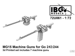 IBG maquette Avion 72U061 Mitrailleuses MG15 pour Gotha Go-242/244 1/72