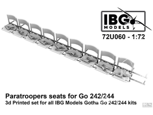 IBG maquette Avion 72U060 Bancs de parachutistes pour Gotha Go-242/244 1/72