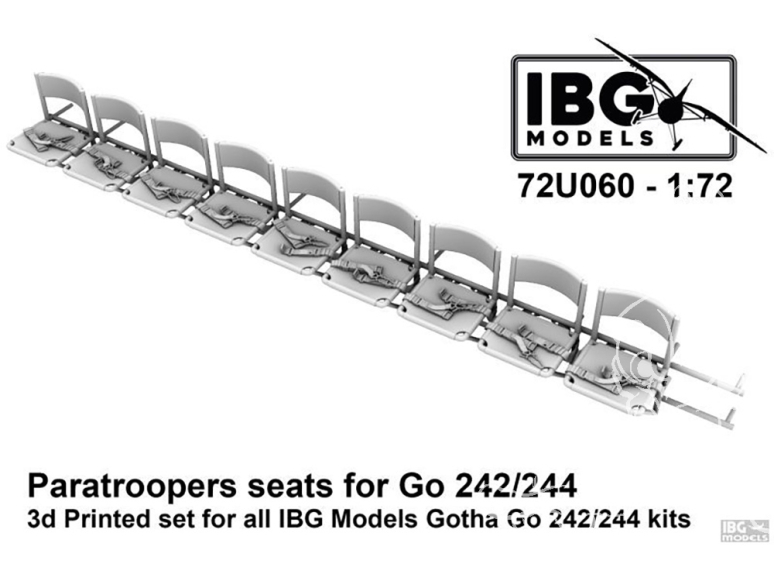 IBG maquette Avion 72U060 Bancs de parachutistes pour Gotha Go-242/244 1/72