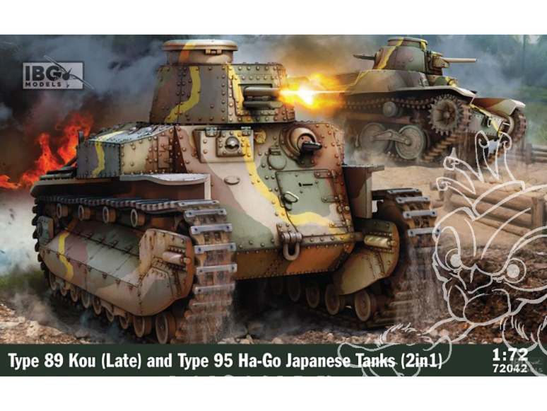 IBG maquette militaire 72042 Char japonais de type 89 Kou late et de type 95 Ha-Go 2in1 1/72