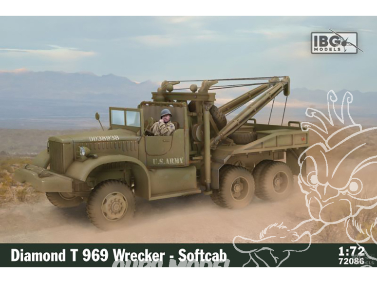 IBG maquette militaire 72086 Cabine capote souple Diamond T 969 Wrecker 1/72