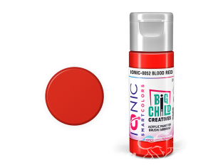 IONIC MIG peinture acrylique 0052 Rouge sang - Blood Red 20ml