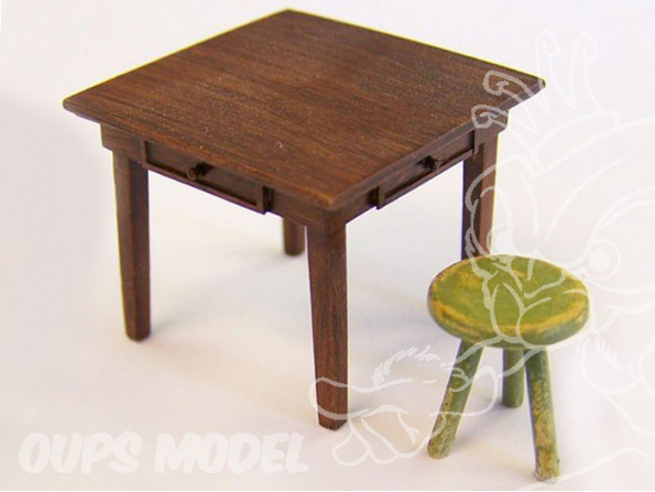 Plus Model accessoire el048 Table et tabouret 1/35