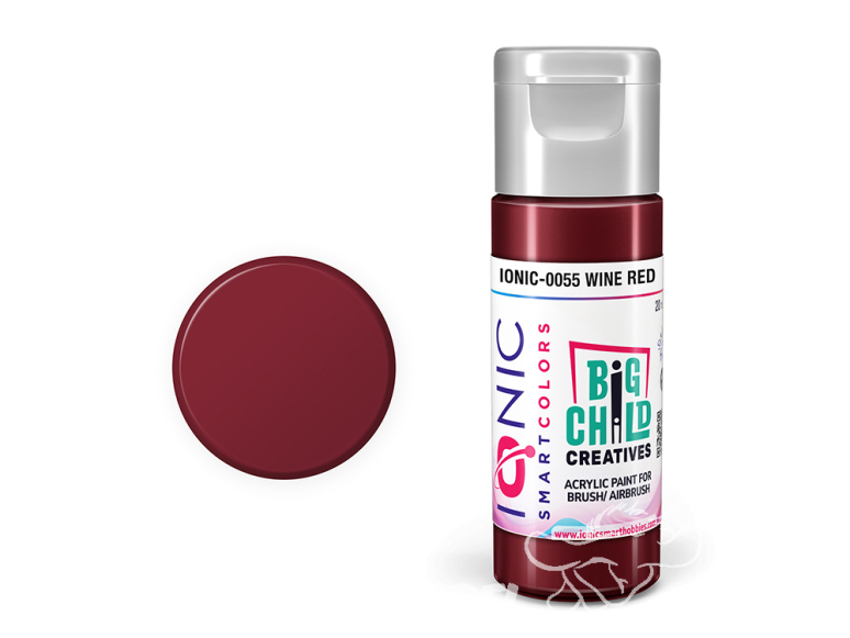 IONIC MIG peinture acrylique 0055 Rouge vin - Wine Red 20ml