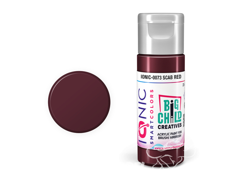 IONIC MIG peinture acrylique 0073 Rouge croûte - Scab Red 20ml