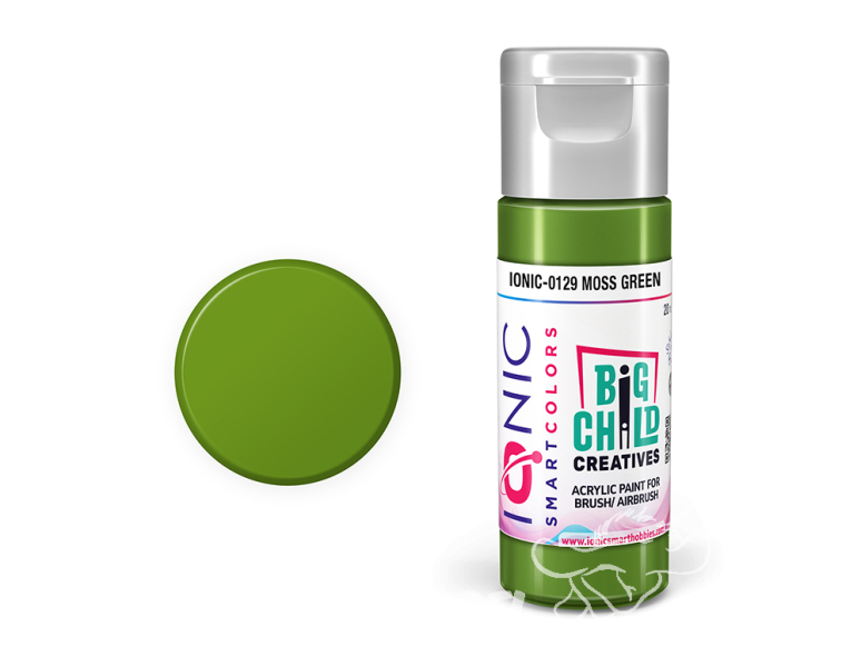 IONIC MIG peinture acrylique 0129 Vert mousse - Moss green 20ml