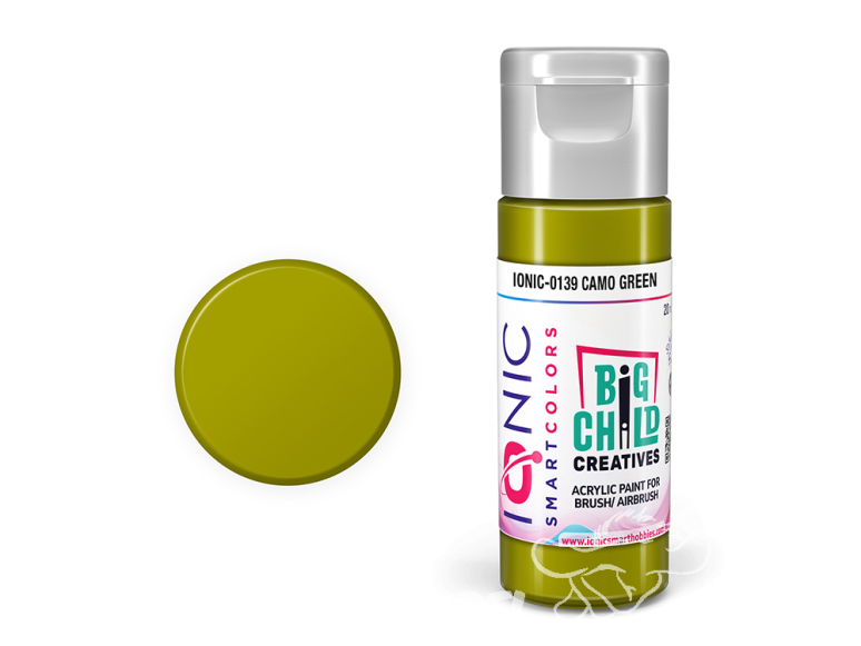 IONIC MIG peinture acrylique 0139 Vert camouflage - Camo Green 20ml