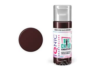 IONIC MIG peinture acrylique 0160 Marron noir - Black Brown 20ml