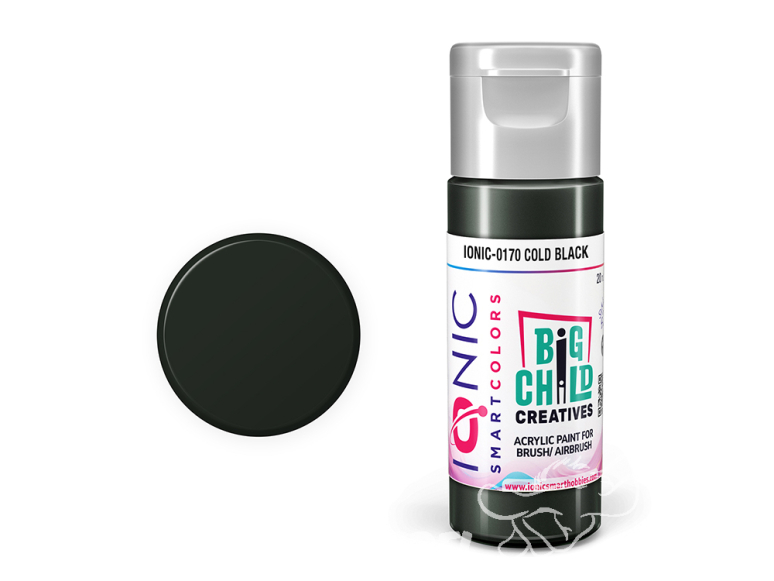 IONIC MIG peinture acrylique 0170 Noir froid - Cold Black 20ml