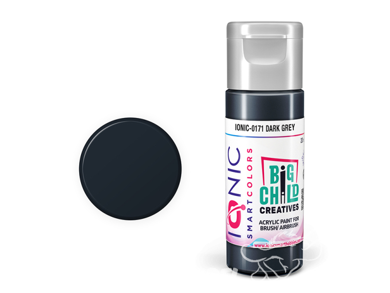 IONIC MIG peinture acrylique 0171 Gris foncé - Dark Grey 20ml