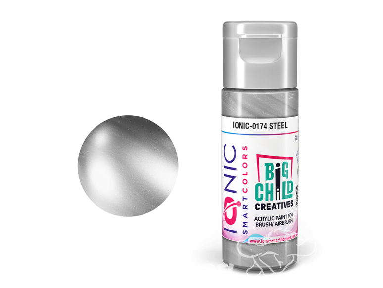IONIC MIG peinture acrylique 0174 Acier - Steel 20ml