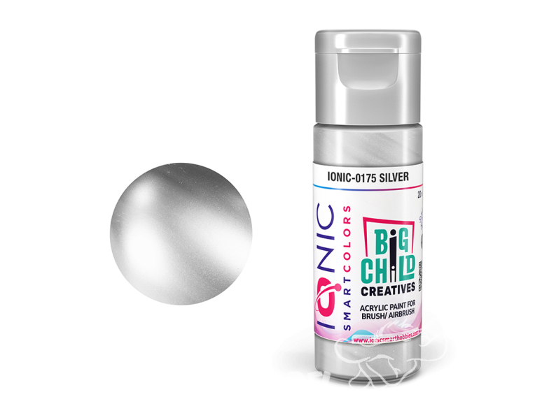 IONIC MIG peinture acrylique 0175 Argent - Silver 20ml