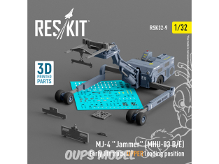 ResKit kit RSK32-0009 CHARIOT ÉLÉVATEUR MHU-83 D/E Late POSITION DE CHARGEMENT Haut IMPRIMÉ EN 3D 1/32