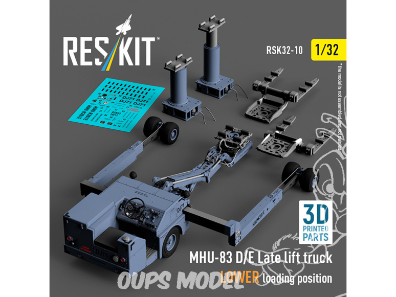 ResKit kit RSK32-0010 Chariot élévateur MHU-83D/E position chargement INFÉRIEURE kit imprimé en 3D 1/32