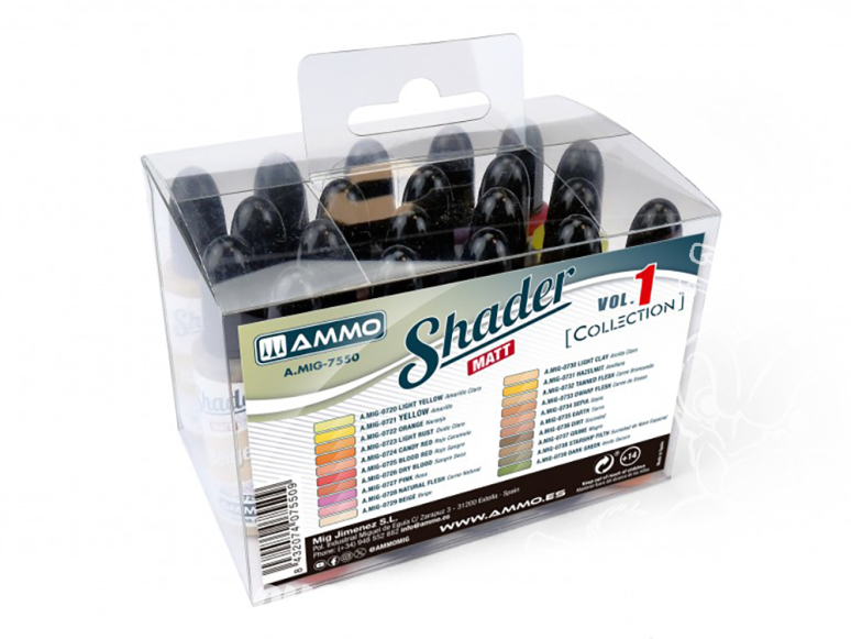 Ammo Mig Collection 7550 Collection Shader Matt Vol.1
