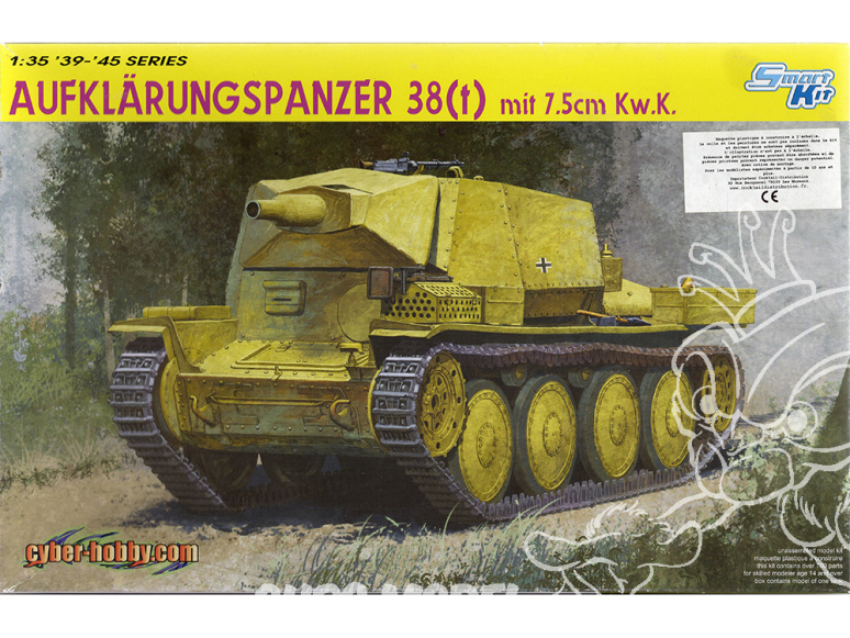 DRAGON maquette militaire 6310 Aufklarungspanzer 38(t) mit 7.5cm Kw.K. 1/35