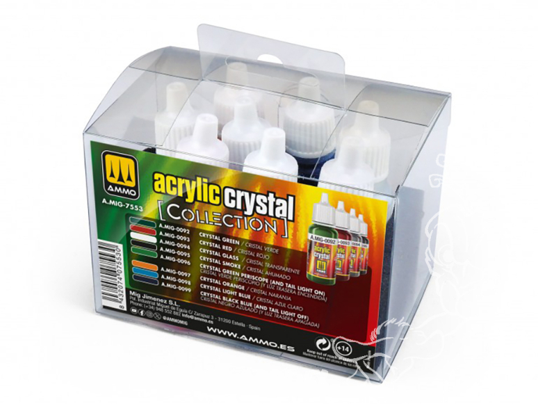 Ammo Mig Collection 7553 Collection peintures acryliques Cristal