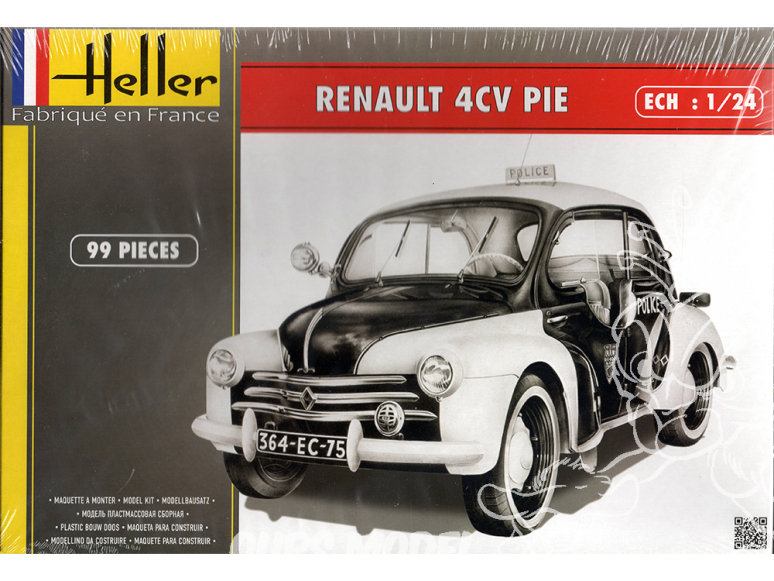 Heller maquette voiture 80764 Renault 4CV Pie 1/24