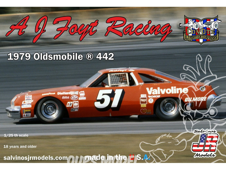 JR Models maquette voiture AJO19789D AJ Foyt Racing 1979 Oldsmobile 1/25