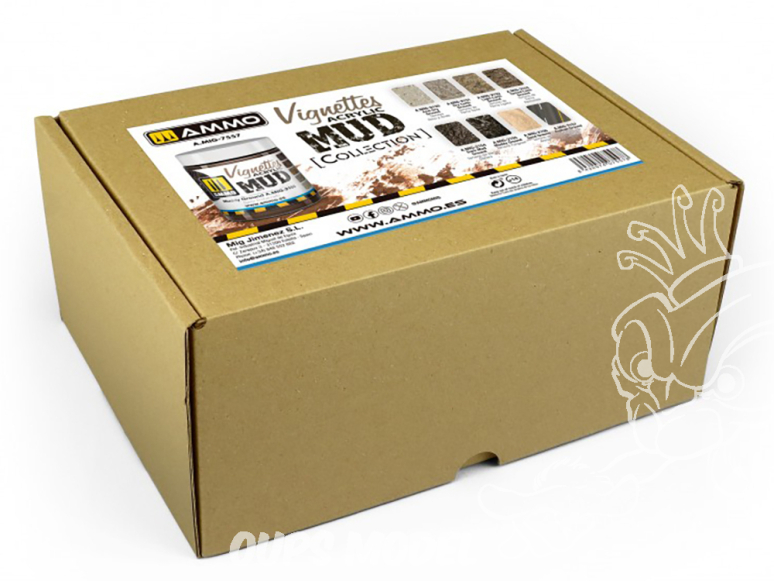 Ammo Mig Collection 7557 Collection Boue vignettes acryliques pour diorama