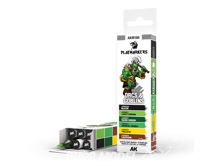 Ak Interactive AKM104 PLAYMARKER SET ORCS & GOBLINS