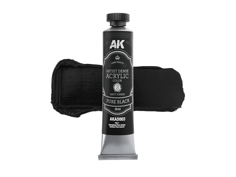 Ak Interactive AKD003 ARTISTIC DENSE ACRYLIC COLOR NOIR PUR