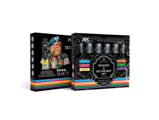 Ak Interactive AKD102 ARTISTIC DENSE ACRYLIC COLOR SET PRIMAIRE ET SECONDAIRE