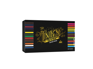 Ak interactive AK16055 COFFRET SPÉCIAL GAMME COMPLÈTE DES ENCRES 28 couleurs x 30 ml