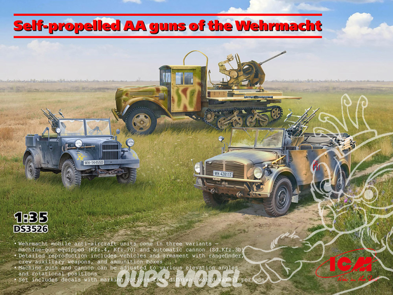 Icm maquette voiture DS3526 Véhicules automoteurs AA de la Wehrmacht 1/35