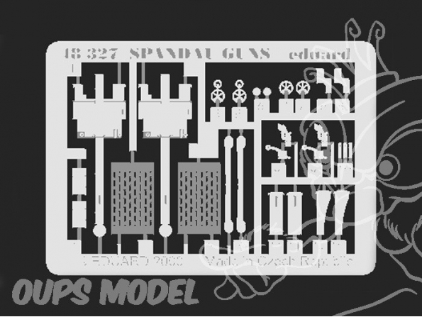 EDUARD photodecoupe avion 48327 Spandau guns WWI 1/48