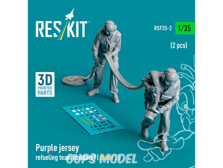 ResKit Figurine RSF35-0002 Maillot violet équipe de ravitaillement scène moderne 2 2pièces imprimées en 3D 1/35