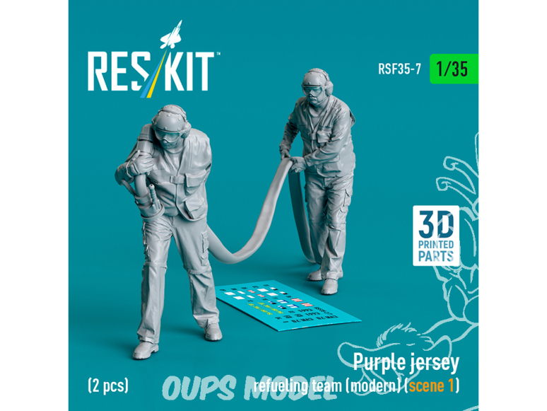 ResKit Figurine RSF35-0007 Maillot violet équipe de ravitaillement scène moderne 1 2pièces imprimées en 3D 1/35