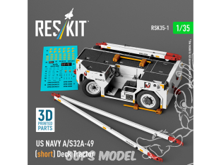 ResKit kit RSK35-0001 TRACTEUR COURT DE PONT A/S32A-49 DE L'US NAVY MODÈLE IMPRIMÉ EN 3D 1/35