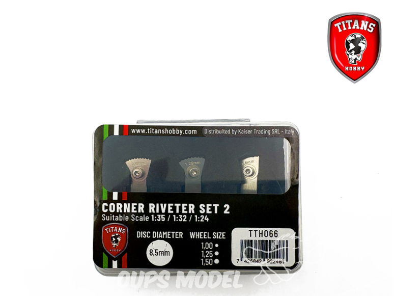 Titans Hobby outillage TTH066 Outils à faire les rivets angulaire Set 2 diamètre 8,5mm