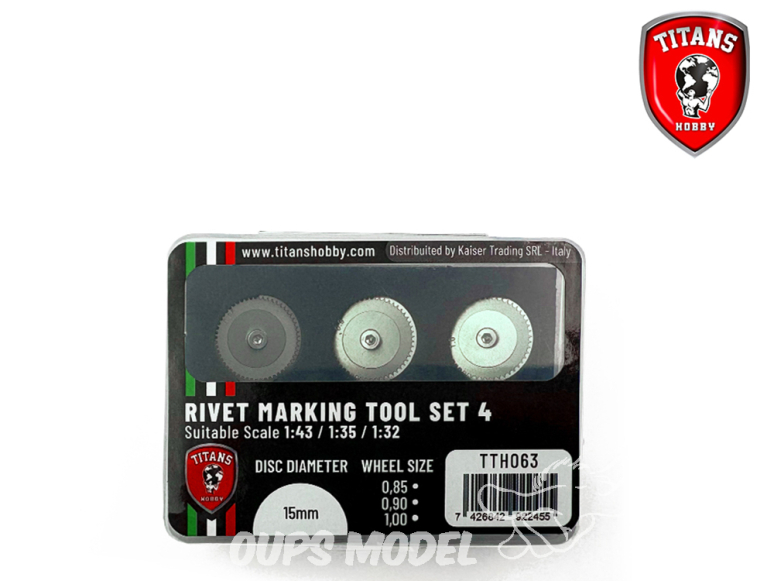 Titans Hobby outillage TTH063 Outils à faire les rivets Set 4 diamètre 15mm