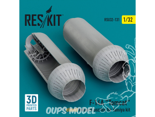 ResKit amelioration RSU32-0131 Kit Tamiya de tuyères d'échappement fermées pour F-14A "Tomcat" (imprimé en 3D) 1/32