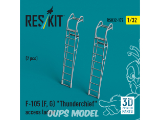 ResKit amelioration RSU32-0172 Échelles d'accès F-105 (F, G) « Thunderchief » 2 pièces imprimées en 3D 1/32