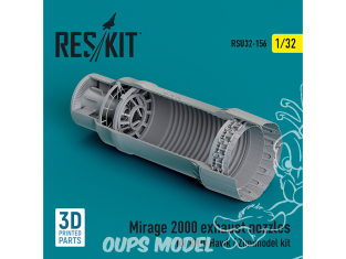 ResKit amelioration RSU32-0156 Buse d'échappement Mirage 2000 pour kit Kitty Hawk / Zimimodel Impression 3D 1/32