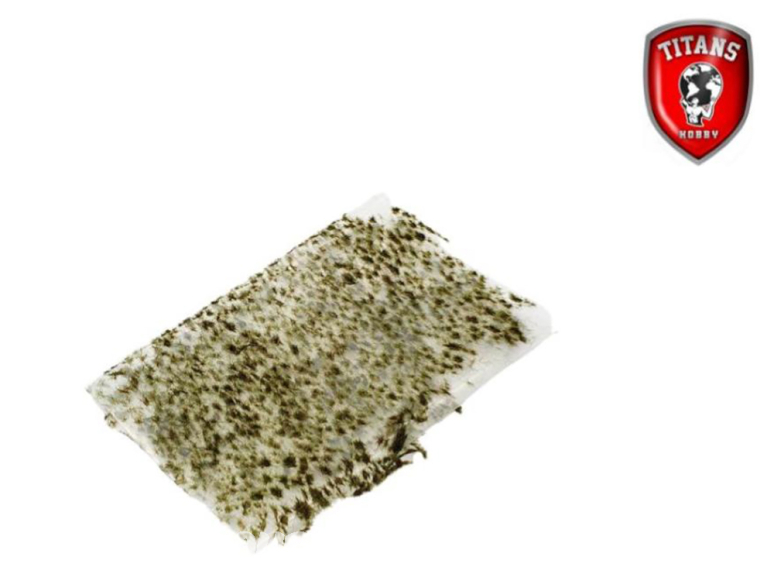 Titans Hobby végéation TTH204 Touffes d'herbes 10 x 15cm Longueur 2mm - Herbe vert foncé