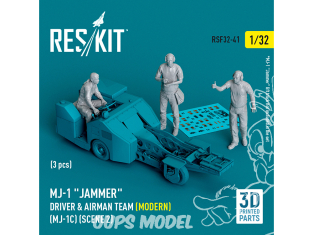 ResKit Figurine RSF32-0041 Conducteur et aviateur du MJ-1 « Jammer » Scène 2 du MJ-1C moderne 3 pièces imprimées en 3D 1/32