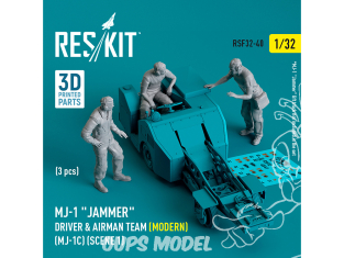 ResKit Figurine RSF32-0040 Conducteur et aviateur du MJ-1 « Jammer » Scène 1 du MJ-1C moderne 3 pièces imprimées en 3D 1/32