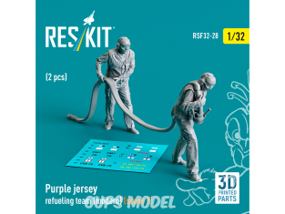 ResKit Figurine RSF32-0028 Maillot violet équipe de ravitaillement scène moderne 1 2pièces imprimées en 3D 1/32