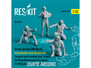 ResKit Figurine RSF32-0027 Maillot vert Moderne Position gauche depuis l'avion Catapulte 1/32
