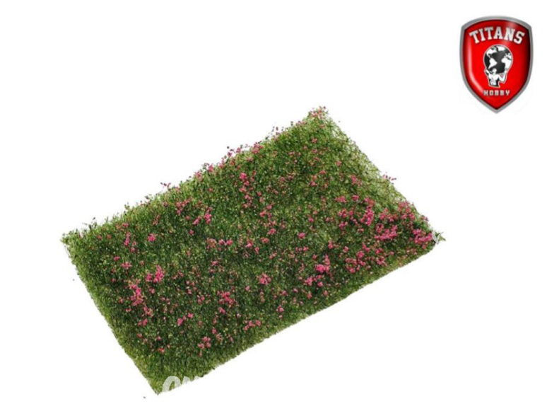 Titans Hobby végéation TTH324 Prairie fleurie 10 x 15cm Longueur 15mm - Fleurs roses
