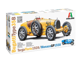 Italeri maquette voiture 4716 Bugatti Type 35B - Targa Florio '28 et Monaco GP '30 1/12