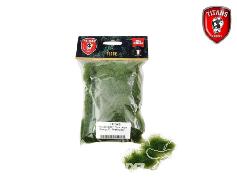Titans Hobby végéation TTH243 Flocage longueur 12mm 30gr Vert forêt