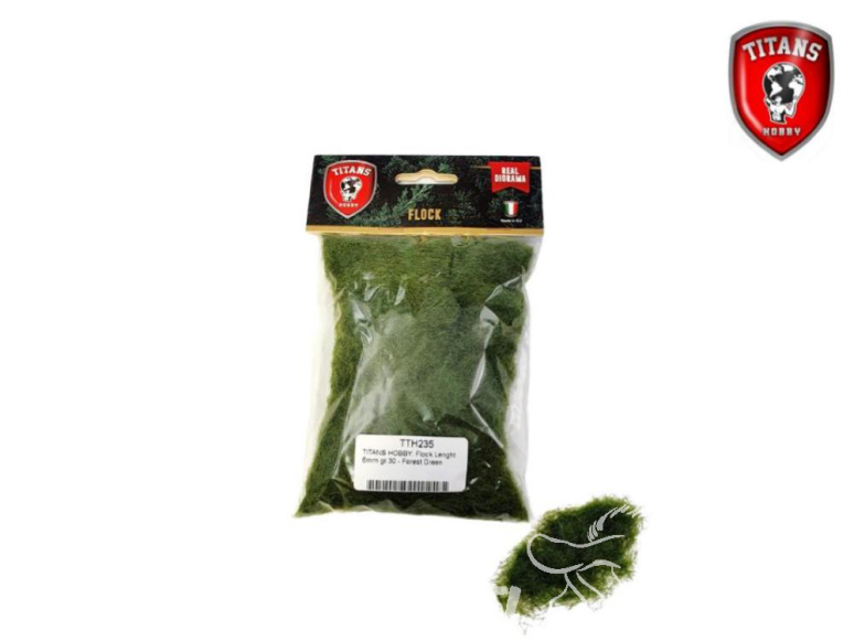Titans Hobby végéation TTH235 Flocage longueur 6mm 30gr Vert forêt