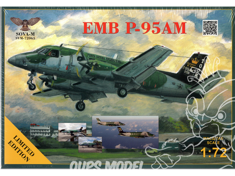 SOVA-M maquette avion 72065 EMB P-95AM 1/72